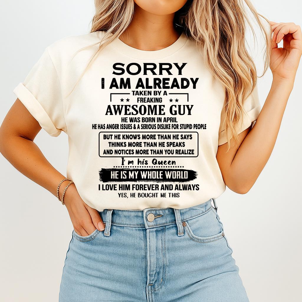 April - Awesome Guy - Perfect gift for girlfriend or wife  From Husband - HLT04 (SKUT08-11-04)