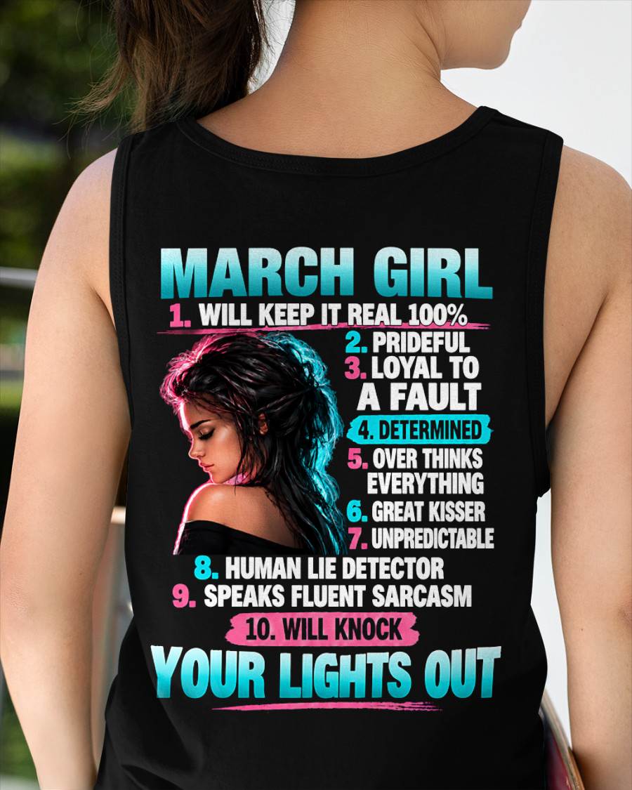 MARCH GIRL - WILL KEEP IT REAL 100% - SHIRT FOR WOMEN - HLT03 (SKU2609-373-03)