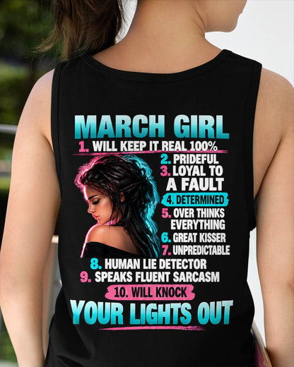 MARCH GIRL - WILL KEEP IT REAL 100% - SHIRT FOR WOMEN - HLT03 (SKU2609-373-03)