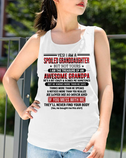 YES! I'M A SPOILED GRANDDAUGHTER - GIFT FROM GRANDPA - kien00 (SKU26T-01317-00)