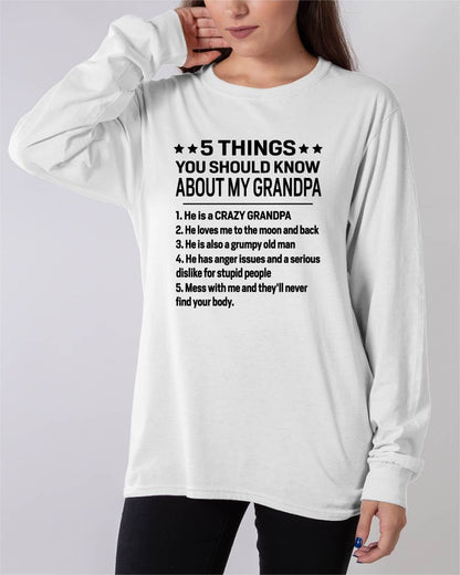 FIVE THINGS YOU SHOULD KNOW ABOUT MY GRANDPA - GIFT FROM GRANDPA - kien00 (SKU2603-134-00)