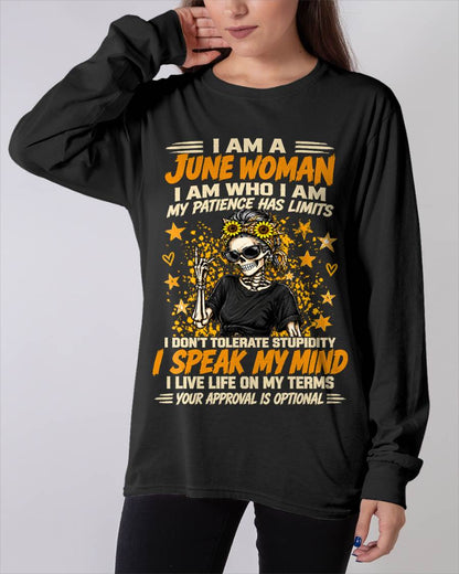 JUNE - I AM WHO I AM, I SPEAK MY MIND - SHIRT FOR WOMEN - HLT06 (SKU2609-193-06)