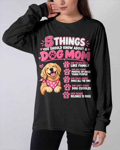 5 SIGNS YOU’RE OFFICIALLY A PROUD DOG MOM - SHIRT FOR WOMEN - HLT00 (SKU2610-24)