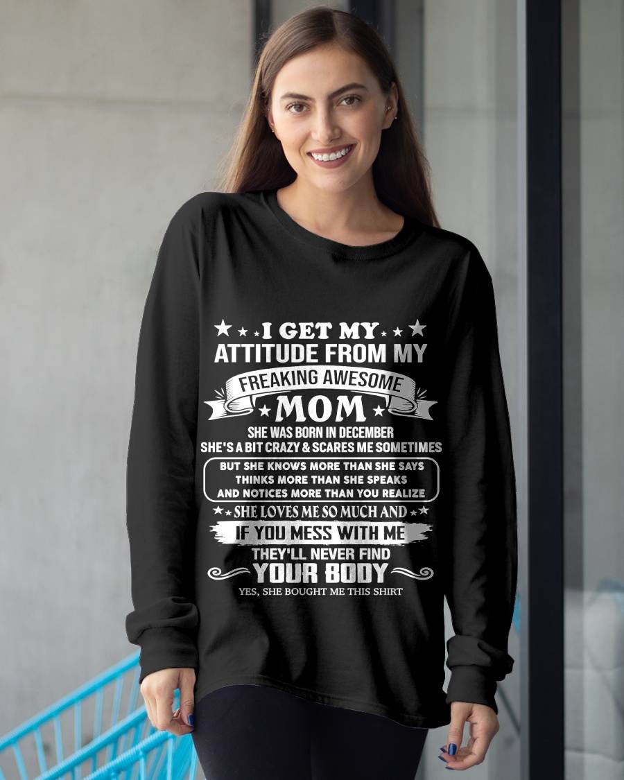 DECEMBER, MY FREAKING AWESOME MOM - SHIRT FROM MOM TO DAUGHTER - KIEN12 (SKU2603-336-12)