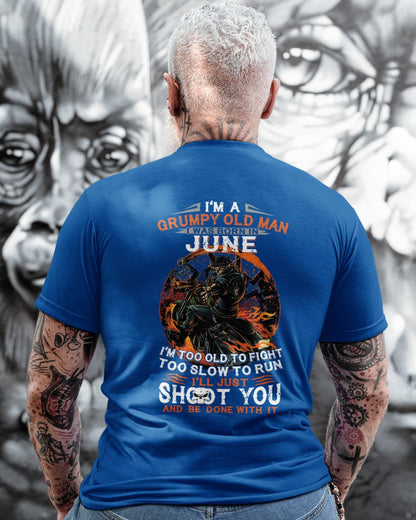 JUNE - GRUMPY OLD MAN T-SHIRT – FUNNY BIKER TEE - PERFECT GIFT FOR MEN - HLT06 (SKU07-64-06)