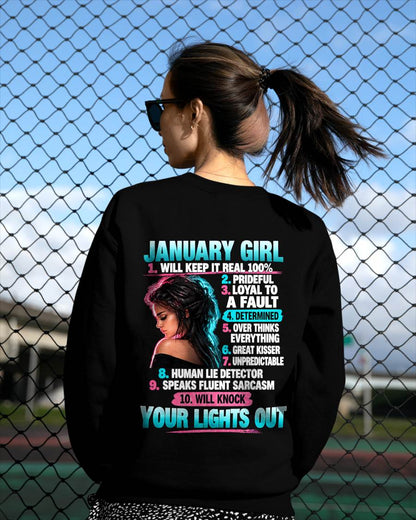 JANUARY GIRL - WILL KEEP IT REAL 100% - SHIRT FOR WOMEN - HLT01 (SKU2609-373-01)