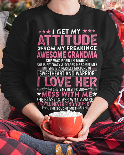 I GET MY ATTITUDE FROM MY GRANDMA MARCH EDITION – FROM GRANDMA TO GRANDDAUGHTER kien03 (SKU07-163-03)
