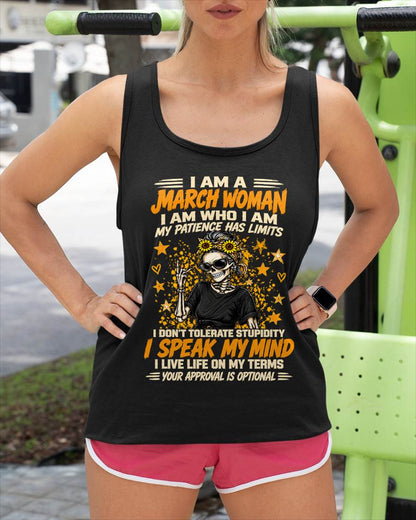 MARCH - I AM WHO I AM, I SPEAK MY MIND - SHIRT FOR WOMEN - HLT03 (SKU2609-193-03)
