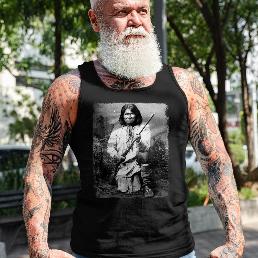 Native American T-Shirts, Vintage Native American Unisex T-Shirt/Hoodie/Sweatshirt HLT00 - Geronimo t shirt Warrior Native American T-Shirt (1)