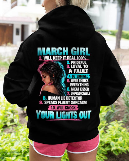 MARCH GIRL - WILL KEEP IT REAL 100% - SHIRT FOR WOMEN - HLT03 (SKU2609-373-03)