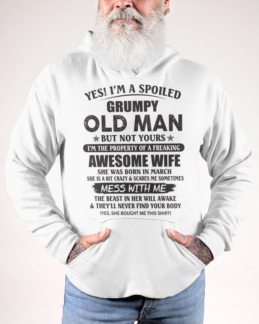 Awesome wife March - Perfect gift for husband From Wife - kien03 (SKU96-68-03)