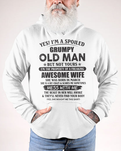 Awesome wife March - Perfect gift for husband From Wife - kien03 (SKU96-68-03)