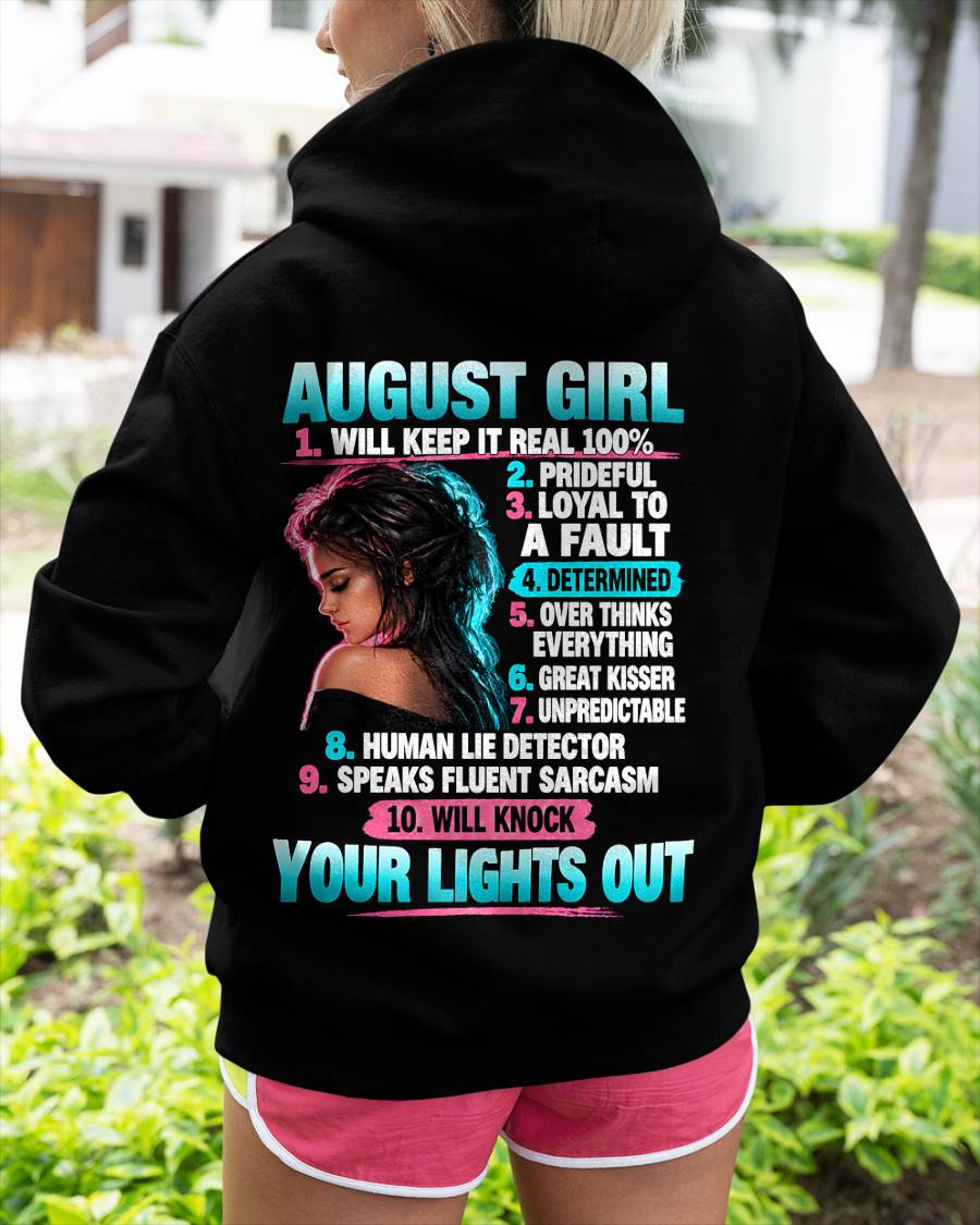 AUGUST GIRL - WILL KEEP IT REAL 100% - SHIRT FOR WOMEN - HLT08 (SKU2609-373-08)