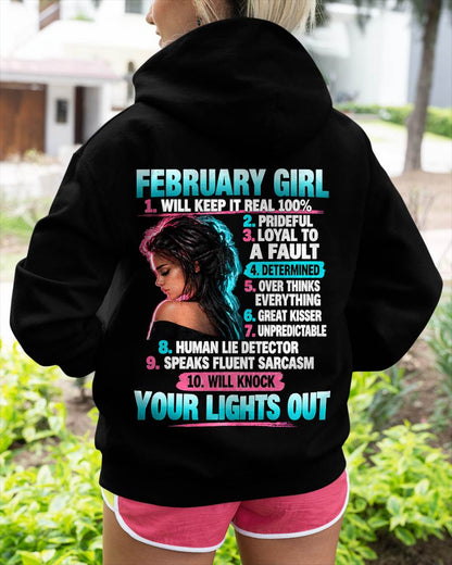 FEBRUARY GIRL - WILL KEEP IT REAL 100% - SHIRT FOR WOMEN - HLT02 (SKU2609-373-02)