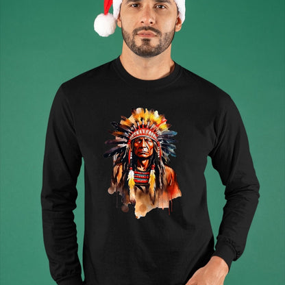 Native American T-Shirts, Vintage Native American Unisex T-Shirt/Hoodie/Sweatshirt HLT00 - Native American day chief American USA culture T-Shirt