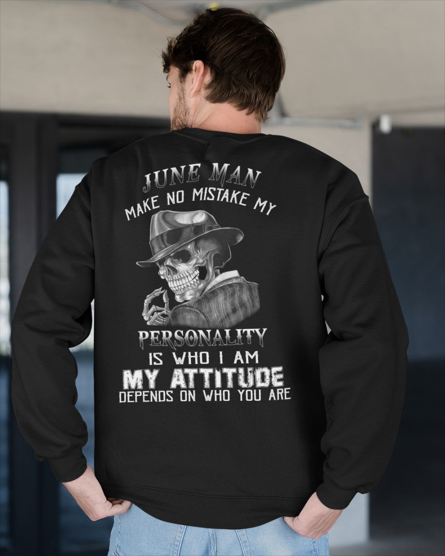 June Man Skull T-Shirt – Personality and Attitude Quote Tee - HLT06 (SKU08-38-06)