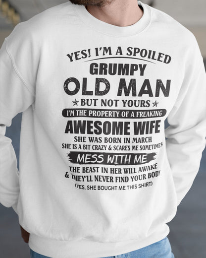 Awesome wife March - Perfect gift for husband From Wife - kien03 (SKU96-68-03)