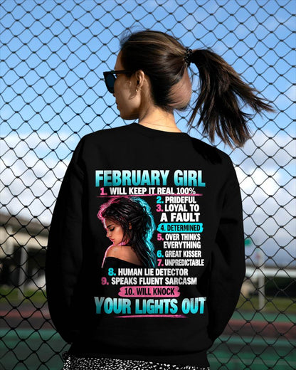 FEBRUARY GIRL - WILL KEEP IT REAL 100% - SHIRT FOR WOMEN - HLT02 (SKU2609-373-02)