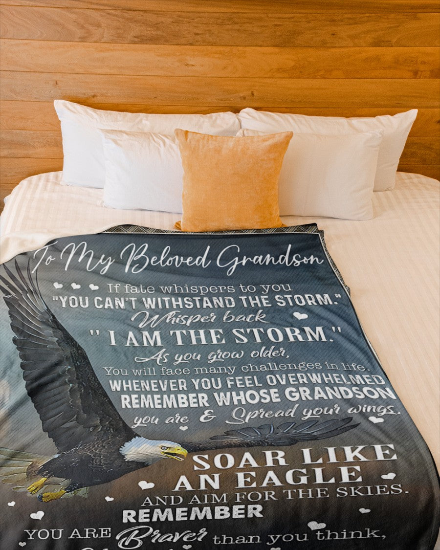 Special Gift For Your Grandson Blanket - From Grandma (SKUB12-83)