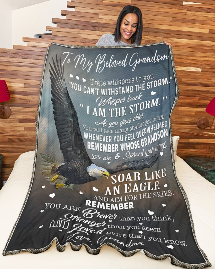 Special Gift For Your Grandson Blanket - From Grandma (SKUB12-83)