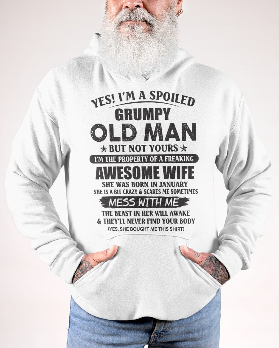 Awesome wife January - Perfect gift for your husband from wife - kien01 (SKU96-68-01)