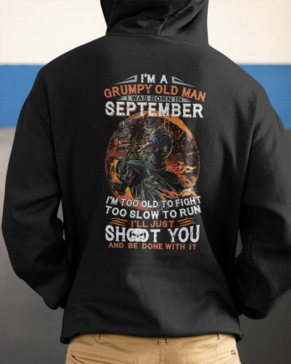 SEPTEMBER - GRUMPY OLD MAN T-SHIRT – FUNNY BIKER TEE - PERFECT GIFT FOR MEN - HLT09 (SKU07-64-09)