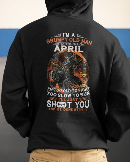 APRIL - GRUMPY OLD MAN T-SHIRT – FUNNY BIKER TEE - PERFECT GIFT FOR MEN - HLT04 (SKU07-64-04)