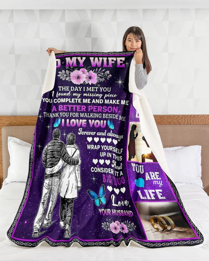 To My Wife Blanket –  From Husband