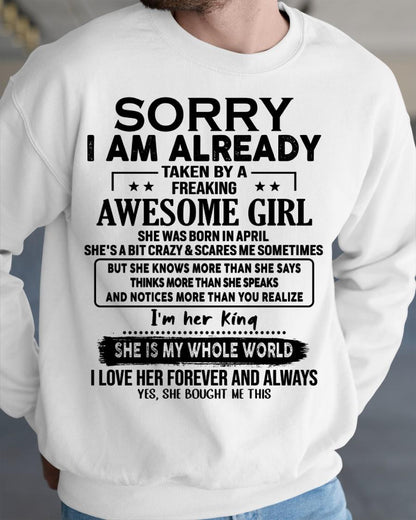 April - Awesome Girl born in April - Special gift for your boyfriend - From Wife kien04 (SKU.AT16)