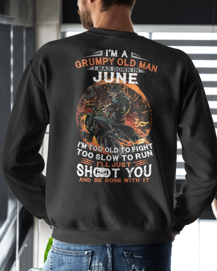 JUNE - GRUMPY OLD MAN T-SHIRT – FUNNY BIKER TEE - PERFECT GIFT FOR MEN - HLT06 (SKU07-64-06)