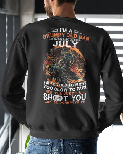 JULY - GRUMPY OLD MAN T-SHIRT – FUNNY BIKER TEE - PERFECT GIFT FOR MEN - HLT07 (SKU07-64-07)