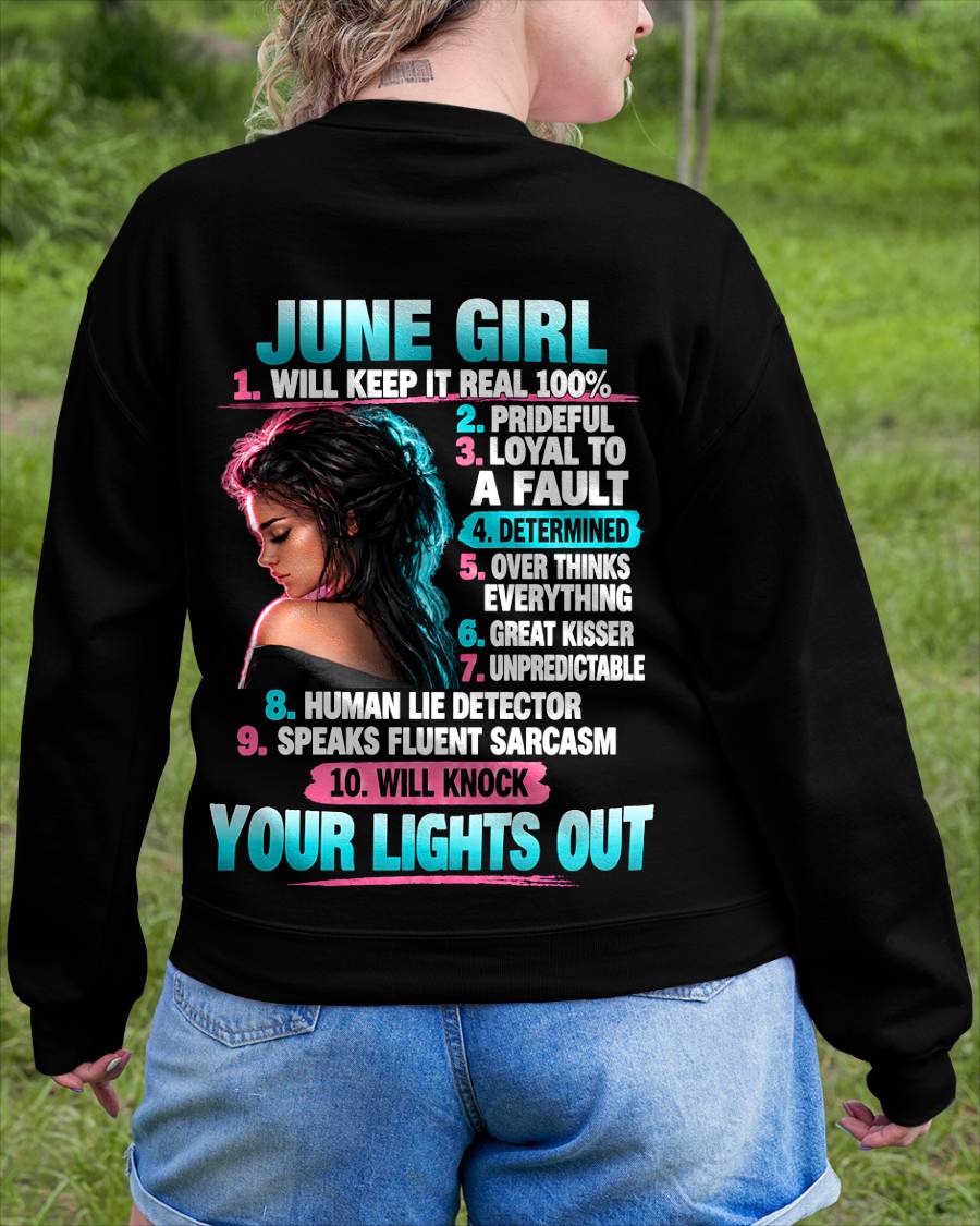 JUNE GIRL - WILL KEEP IT REAL 100% - SHIRT FOR WOMEN - HLT06 (SKU2609-373-06)