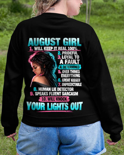 AUGUST GIRL - WILL KEEP IT REAL 100% - SHIRT FOR WOMEN - HLT08 (SKU2609-373-08)