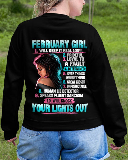 FEBRUARY GIRL - WILL KEEP IT REAL 100% - SHIRT FOR WOMEN - HLT02 (SKU2609-373-02)