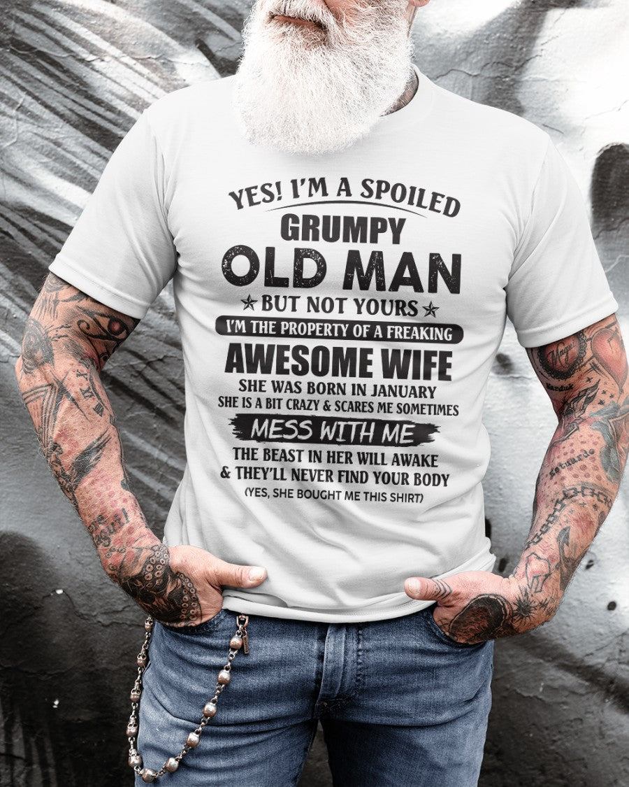 Awesome wife January - Perfect gift for husband From Wife - kien01 (SKU96-68-01)
