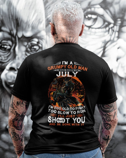 JULY - GRUMPY OLD MAN T-SHIRT – FUNNY BIKER TEE - PERFECT GIFT FOR MEN - HLT07 (SKU07-64-07)