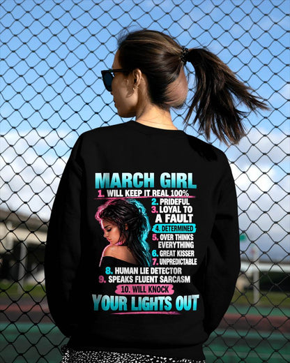 MARCH GIRL - WILL KEEP IT REAL 100% - SHIRT FOR WOMEN - HLT03 (SKU2609-373-03)