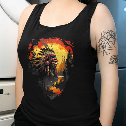 Native American T-Shirts, Vintage Native American Unisex T-Shirt/Hoodie/Sweatshirt HLT00 - Native American Heritage Chief T-Shirt (3)