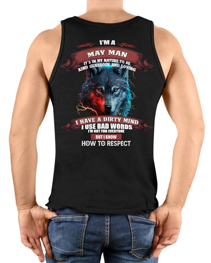 MAY - KNOW HOW TO RESPECT - BIRTHDAY T-SHIRT FOR MEN - HLT05 (SKU12-162-05)